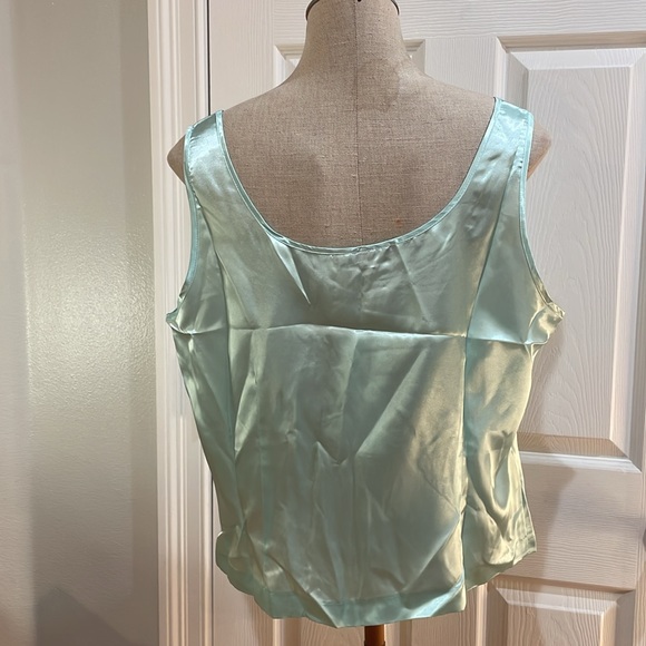 Adressing Woman scoop neck sleeveless top side zipper polyester mint green XL - Picture 3 of 8